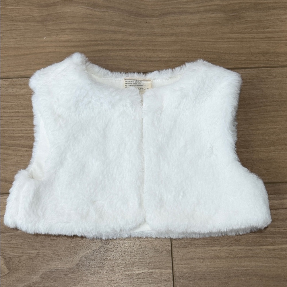 White Faux Fur Vest